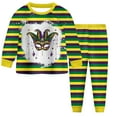 thumbnail image 1 of Staki Infant Girl Outfit Toddler Baby Girl Mardi Gras Outfit Fall Clothes Carnival Long Sleeve Plaid Pant Set 2-9Y(Yellow,2-3 Years), 1 of 6