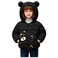 thumbnail image 1 of Staki Kid's Jacket Winter Waterproof Coat Boys Fleece Snowboarding Jackets with Hood Toddler Winter Coat(Black,4-5 Years), 1 of 6