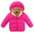 thumbnail image 1 of Staki Kids Boy's Winter Coat Fleece Lined Waterproof Jacket Puffy Cotton Coat Thick Hooded Down Outdoor Coats Kids Waterproof Jacket(Rose Pink,4-5 Years), 1 of 3