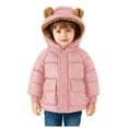 thumbnail image 1 of Staki Kids Boy's Winter Coat Hooded Puffer Windbreaker Warm Cotton Jacket Parka Down Outdoor Coats Kids Ski Jacket(Pink,5-6 Years), 1 of 8