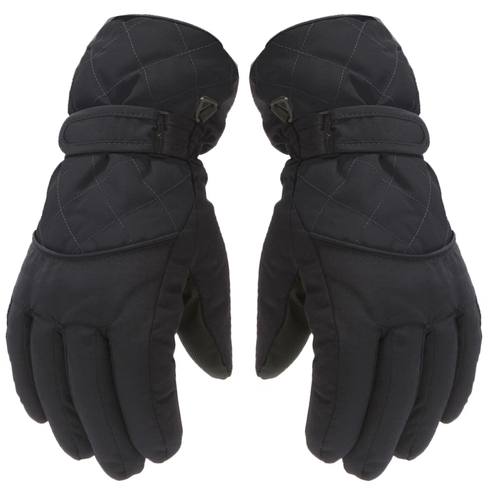 Staki Kids Children Ski Gloves Winter Snow Gloves Waterproof Winter Warm Glove for Snowboarding Sledding(Black,11-16 Years)