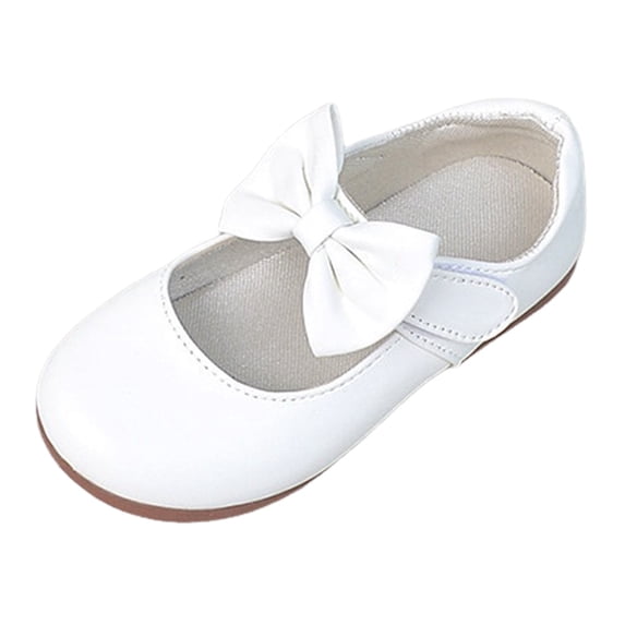 Staki Kids Dress Shoes Mary Janes Girls School Uniform Shoes Flats Dress Shoes Chunky Loafers Oxfords (Little/Big Kids)(White,8.5 Toddler)