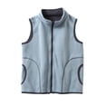thumbnail image 1 of Staki Kids Fleece Vest Boys Puffer Vest Kids Lightweight Quilted Sleeveless Jackets Outerwear with Pockets(Blue,7-8 Years), 1 of 7