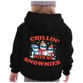 thumbnail image 1 of Staki Kids Hooded Sweatshirt with Christmas Print Long Sleeve Casual Top Pullover for Girls Christmas Sweatshirt for Girls(Black,5-6 Years), 1 of 7
