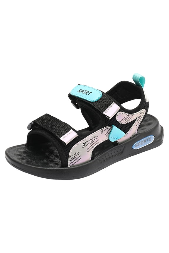 Kids Sandals Child Kids Lightweight Casual Quick-Drying Sport Sandal(Silver,13 Little Kid)