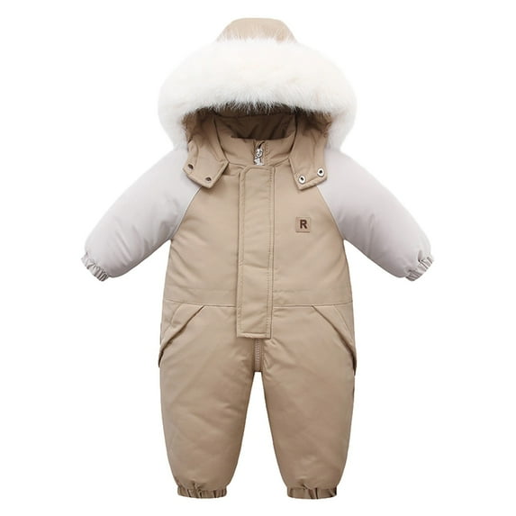 Staki Kids Snow Pants Girls Snow Bibs Waterproof Insulated Overalls Winter Windproof Snowsuit Warm Snowboard Pants Girls Snow Overalls 2M,3M,6M,12M,18M,24M(Khaki,2-3 Months)
