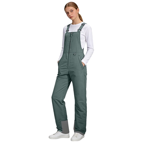 Staki Kids Snow Suit Girls One Piece Snowsuit Waterproof Ski Snowboard Coverall 7Y,8Y,9Y,10-12Y,12-14Y(Gray,13-14 Years)