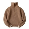 thumbnail image 1 of Staki Kids Toddler Baby Boy Knit Sweaters Fall Winter Clothes Toddler Baby Sweater Soft for Gift(Coffee,6-7 Years), 1 of 5