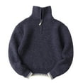 thumbnail image 1 of Staki Kids Toddler Baby Boy Knit Sweaters Fall Winter Clothes Toddler Baby Sweater Soft for Gift(Dark Blue,8-9 Years), 1 of 9