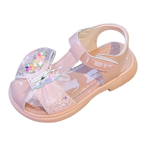 Staki Little Girl Sandals Girls Boys Sandals with Cork Footbed Adjustable Buckle Braided Strap Sandals Open Toes Slides Sandals Summer Casual Shoes for Kids(Pink,13.5 Little Kid)