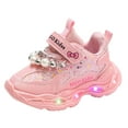 thumbnail image 1 of Staki Little Kids Sneakers Kids Sparkling Shoes Girls Light up Sneakers Flashing Sneakers for Gift(Pink,11 Little Kid), 1 of 6