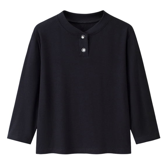 Staki Long Sleeve Kids Boys Cotton Long Sleeve Shirts Kids Soft Crewneck Tshirts Casual Basic Tee 6M-14Y,5-6 Years