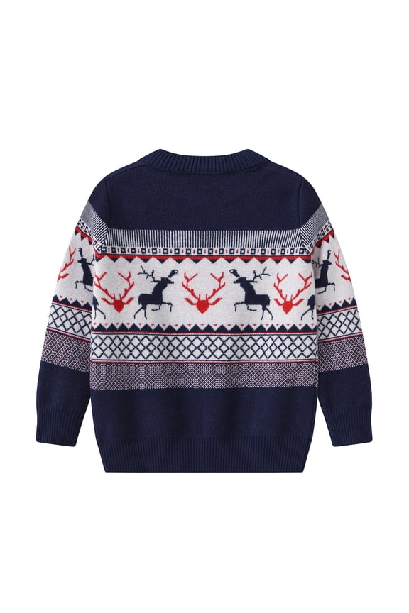 Long Sleeve Shirts for Boys Boys Sweaters Cotton Cable Knit Stripe Sweater Kids Crew Neck Pullover Toddler Child Casual Top (Navy Blue,7-8 Years)