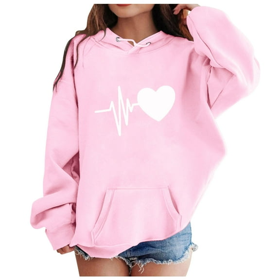 Staki Long Sleeve Shirts for Girls Girls Sweatshirt Hoodie Tie Dye Neon Shirt Kids Sweatshirts Youth Hoodies Cute Clothes for Teen Girls (Pink,5-6 Years)