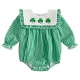 thumbnail image 1 of Staki Newborn Baby Boy Girl St. Patrick's Day Outfit Clover Sweatshirt Romper Oversized Long Sleeve Romper Top St Patricks Day Baby Girl Jumpsuits 0-18M(Green,0-3 Months), 1 of 8
