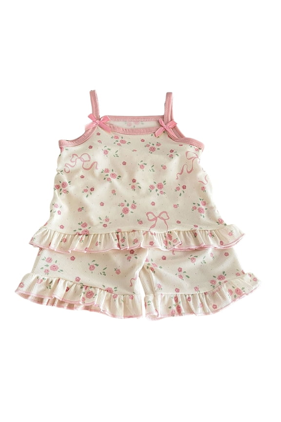 Newborn Baby Girl Clothes Summer Outfits Infant Sleeveless Cute Bow Tank Tops 6M 12M 18M Pink,5-6 Years
