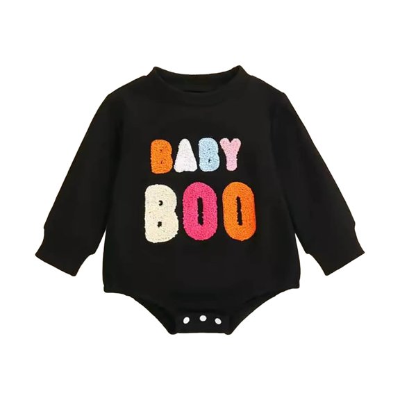 Staki Bodysuit Baby Boy Girl Romper Waffle Onesie Clothes Long Sleeve Romper Bodysuit Top(Black,0-3 Months)