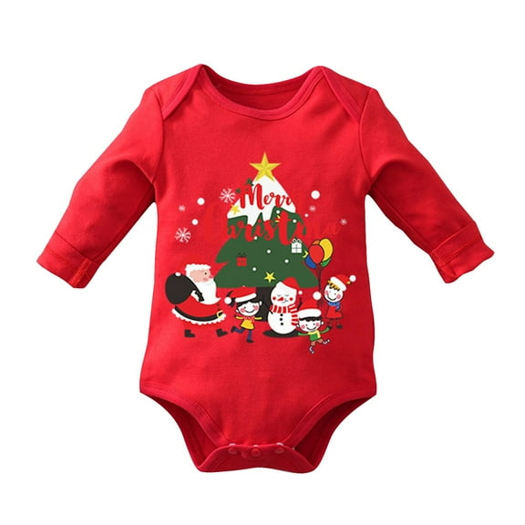 Staki Newborn Christmas Dress Baby Girl Christmas Outfit Newborn Romper Jumpsuits One Piece Baby Clothes Fall Cute Infant Clothing(Yellow,0-3 Months)