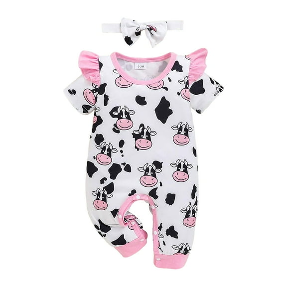 Staki Newborn Clothes for Girls Baby Girl Clothes Girl Infant Fall Winter One-Piece Romper 0-6M,9M,12M,18M(White,6-9 Months)