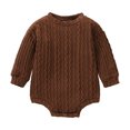 thumbnail image 1 of Staki Newborn Infant Baby Boy Oversized Romper Sweater Bodysuits Coming Home Outfit Neutral Clothes 0-12M,9-12 Months, 1 of 5