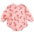 thumbnail image 1 of Staki Oversized Halloween Sweatshirt Supersoft Long Sleeve Baby Bodysuits, Bamboo Rayon Bodysuit Boy(Pink,6-9 Months), 1 of 8