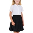 thumbnail image 1 of Staki Pink Mini Skirt Girl's Pleated Skirt Mini Skater Basic Skirts High Waist School Girls Uniform Short Cheerleader Skirt 2T 3T 4T Black,10-11 Years, 1 of 4