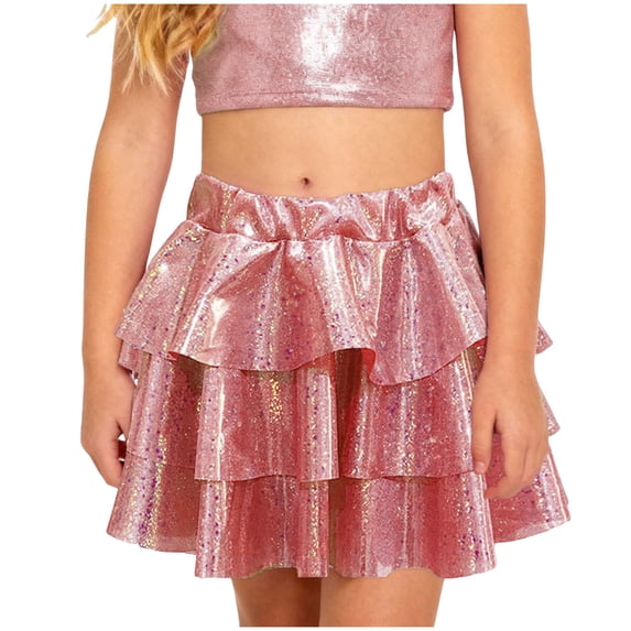 Staki Princess Skirt Girls' Lightweight Tutu Skirt - Princess Puffy Layered Ballet Dance Skirt for Young Girls 5-9Y 10-14Y(Red,5-6 Years)