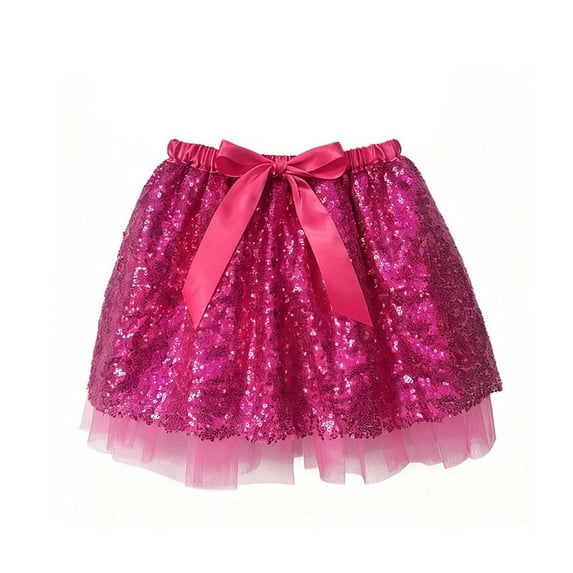 Staki Rainbow Tutu Skirt Kids Girls Ballet Dance Tutu Skirt Girl Dress Cosplay Party Clothes(Hot Pink,7-11 Years)