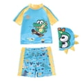 thumbnail image 1 of Staki Rash Guard for Boys Boys Rash Guard Swimsuits Set for Boys Short Sleeve Swim Shirts with Trunks 2 Piece Quick Dry Swim Set 2T 3T 4T Light Blue,18-24 Months, 1 of 8