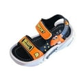 thumbnail image 1 of Staki Sandals Boys Boys Sandals with Footbed Adjustable Buckle Summer Slides Flip Flops Open Toes Flat for Kids Toddler(Orange,11.5 Little Kid), 1 of 4