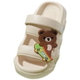 thumbnail image 1 of Staki Sandals for Boys Boys Slides Non-Slip Novelty Open Toe Sandals Extremely Comfy Cushioned Thick Sole Cute Cartoon Shower Slippers Indoor & Outdoor(Khaki,13 Little Kid), 1 of 8