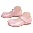 thumbnail image 1 of Staki School Shoes for Girls Girls Dress Shoes Toddler Little Kid Flats Mary Jane School Bowknot Flower Girl Party Ballerina Flat Shoes(Pink,12 Little Kid), 1 of 9
