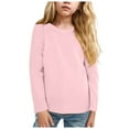 thumbnail image 1 of Staki Shirts for Boys Kids Boys T Shirts Casual Long Sleeve Tops Crewneck Loose Basic Tees(Pink,3-4 Years), 1 of 7