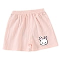 thumbnail image 1 of Staki Shorts for Teens Girl's Bow Front Dolphin Shorts Elastic Waist Casual Workout Athletic Shorts 3-24M(Pink-1,3-6 Months), 1 of 7