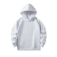 thumbnail image 1 of Staki Sleeve Hooded Sweatshirt Sweatshirts for Girls Toddler & Kids II Little Girl's Pullover Tops Sweaters & Hoodies(White,4-5 Years), 1 of 5