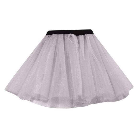 Staki Squine Rainbow Tutu Girls Layered Rainbow Tutu Skirt Dance Dress Ruffle Tiered Party(Gray,3-8 Years)