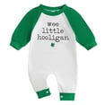 thumbnail image 1 of Staki St Patricks Day Pajamas St Patricks Day Baby Boy Girl Outfit Jumpsuit Shamrock Print Long Sleeve Onesie Newborn Infant Spring Clothes 0-12M(Green,0-3 Months), 1 of 7