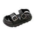 thumbnail image 1 of Staki Summer Sandals Toddler girls Girls Double Buckle Sandals Children's Adjustable Back Strap Water Sandal(Black,11.5 Little Kid), 1 of 6