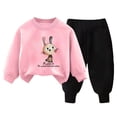 thumbnail image 1 of Staki Sweat Suits for Boys Toddler Boy Clothes Long Sleeve Sweatshirt and Pant Outfits Kids 2Pcs Fall Clothing Set 2-5T 6-12Y(Pink,10-12 Years), 1 of 8