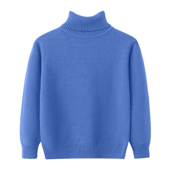 Staki Sweater Autumn And Winter Crewneck Sweater Big Boys' & Little Kids Youth Crew Neck Long Sleeve Pullover (Light Blue,13-14 Years)