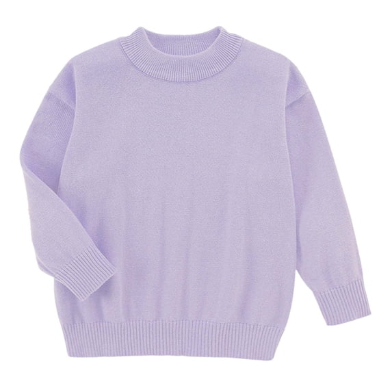 Staki Sweatshirt for Kids Girls Sweaters for Teen Girls Toddler Girl Cute Knit Crewneck Pullover 3-9Y 10-17Y(Purple,15-17 Years)