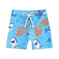 thumbnail image 1 of Staki Toddler Boy Bathing Suit Boys Swim Trunks Toddler Swim Shorts Little Boys Bathing Suit Swimsuit Toddler Boy Swimwear 6-24M 2-4Y(Sky Blue,6-12 Months), 1 of 4