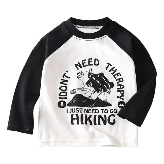 Staki Toddler Boys Color Block Long Sleeve Shirts Cotton Dinosaur&Car Print Boy's T-Shirts Spring/Fall for 6M-8Y,5-6 Years