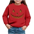 thumbnail image 1 of Staki Toddler Girl Halloween Outfit Halloween Sweatshirts for Toddler Baby Girls Print Pullover Sweater Shirt Crew Neck Tops Long Sleeve Clothes(Red,4Y), 1 of 4