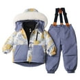 thumbnail image 1 of Staki Toddler Girl Snowsuit Girls Snowsuit Set - 2 Piece Heavyweight Insulated Ski Jacket and Snow Pants Overall Bibs for Girls 12M,18M,24M,3T,4T,5T(Dark Blue,4-5 Years), 1 of 9