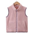 thumbnail image 1 of Staki Toddler Girl Vest Toddler Girls Fleece Vest Kids Polar Fleece Jacket Sleevless Fall Winter Warm Outerwear(Pink,16-18 Years), 1 of 4