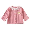 thumbnail image 1 of Staki Toddler Girls Crewneck Cardigan Sweater Kids Long Sleeve Button Knit Tops Outwear Bolero Shrug Cropped Tops 12M-8Y,4-5 Years, 1 of 8