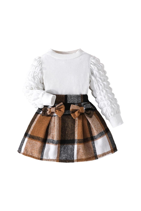 Toddler Girls Dresses Long Sleeve A-Line Swing Christmas Dress for Xmas Christmas Cardigan for Kids(Brown,4-5 Years)