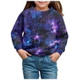 thumbnail image 1 of Staki Toddler Girls Sweatshirts Cotton Long Sleeve Crewneck Pullover Winter Casual Sweater Tops for Kids(Dark Blue,2-3 Years), 1 of 4