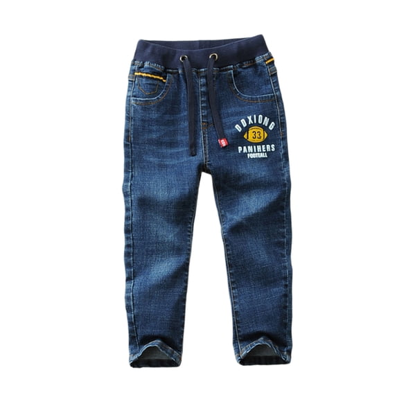 Staki Toddler Jeans Boys Baggy Jeans Kids Casual Straight Leg Loose Fit Denim Pants with Pockets(Blue,11-12 Years)